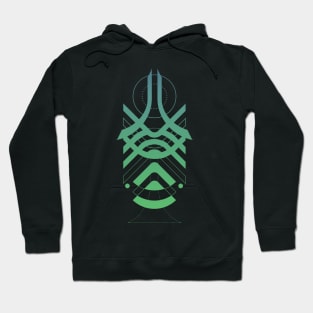 Geometric abstract green cool Hoodie